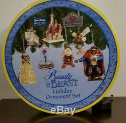 New Jim Shore Disney Traditions Beauty And The Beast Holiday Ornament Set Enesco