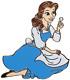New LE 200 Disney PinAcme Hot Art Beauty and the Beast Belle Blue Dress Flower