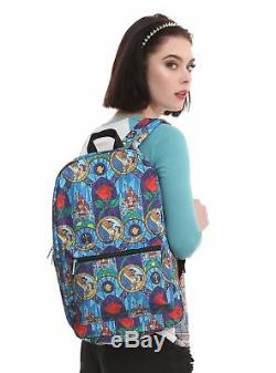 New Loungefly Disney Princess Belle Beauty And The Beast Stained Glass Backpack