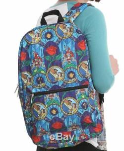 New Loungefly Disney Princess Belle Beauty And The Beast Stained Glass Backpack
