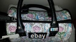 New Tags Loungefly Disney Beauty & The Beast Purse Stained Glass Barrel Handbag