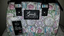 New Tags Loungefly Disney Beauty & The Beast Purse Stained Glass Barrel Handbag