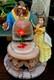 New VTG Disney Beauty and the Beast Snow Globe Enchanted Rose Musical Snowglobe