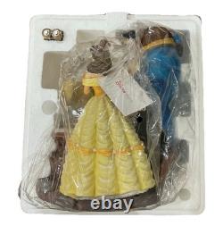 New VTG Disney Beauty and the Beast Snow Globe Enchanted Rose Musical Snowglobe