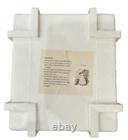 New VTG Disney Beauty and the Beast Snow Globe Enchanted Rose Musical Snowglobe