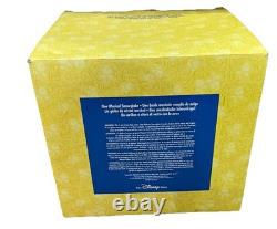 New VTG Disney Beauty and the Beast Snow Globe Enchanted Rose Musical Snowglobe