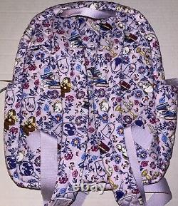 New Vera Bradley Disney Small Backpack Bag Belle Petite Floral Beauty & Beast