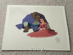 Original WALT DISNEY Beauty Belle & Beast LE 5000 Serigraph Seri Cel Cell SCARCE
