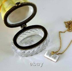 PHB Disney Beauty & Beast Belle Trinket Box Figurine With Book Chain Necklace