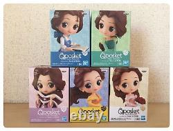 Q Posket Disney Beauty And The Beast Petit Story Of Belle 5 Figures Complete Set