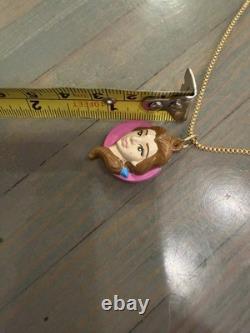 Qty 50-Party Favor- Vtg Belle Disney Beauty The Beast Pendant Charm Necklace 16