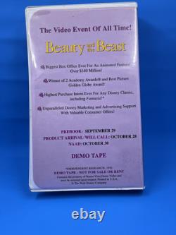 RARE Black Diamond Beauty and the Beast (VHS Tape, 1992) DEMO TAPE