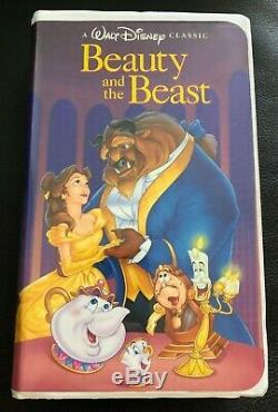 RARE Black Diamond Walt Disney's Beauty And The Beast VHS Tape 1992