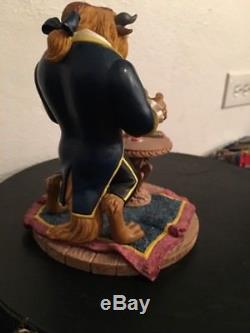 RARE Disney BEAUTY AND THE BEAST 8 Figure Resin Statue BEAST WITH ROSE