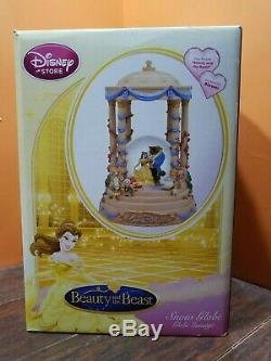 RARE! Disney Beauty And The Beast Belle Wedding Gazebo Music Water Snow Globe