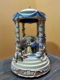 RARE! Disney Beauty And The Beast Belle Wedding Gazebo Music Water Snow Globe