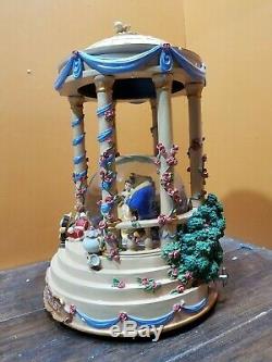 RARE! Disney Beauty And The Beast Belle Wedding Gazebo Music Water Snow Globe