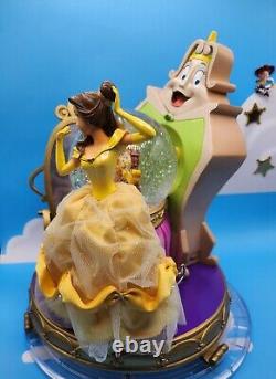 RARE Disney Beauty & Beast Belle Wardrobe Musical Snow Globe withOriginal Box