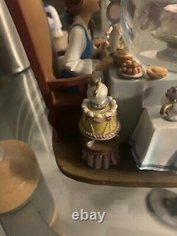 RARE Disney Beauty and the Beast Be Our Guest Belle Snow Globe Displayed Vintage