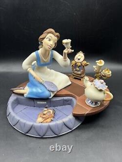 RARE Disney Belle-Beauty & The Beast 10th Year Markrita Figurine 8in × 8in withPin