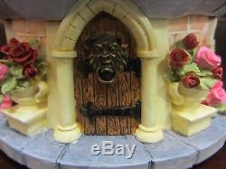 RARE Disney Store Beauty and the Beast Belle Castle Snowglobe Music Box Display
