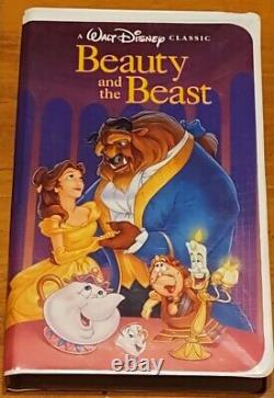 RARE Edition 1992 Walt Disney, Beauty and The Beast VHS Black Diamond Classic