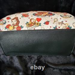 RARE Loungefly Disney Beauty Beast Tattoo Purse Bag Crossbody HEART LOGO NWT