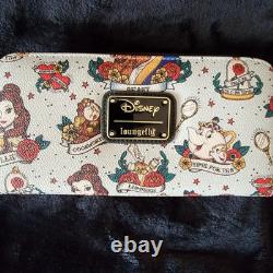 RARE Loungefly Disney Beauty Beast Tattoo Purse Bag Crossbody HEART LOGO NWT