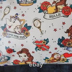 RARE Loungefly Disney Beauty Beast Tattoo Purse Bag Crossbody HEART LOGO NWT