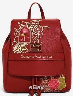 RARE! NEW WITH TAGS Loungefly Disney Beauty Beast Rose Mini Backpack