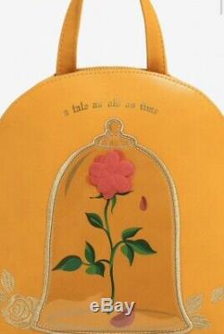 RARE! NEW WITH TAGS! Loungefly Disney Beauty and the Beast Rose Mini Backpack
