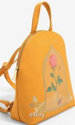 RARE! NEW WITH TAGS! Loungefly Disney Beauty and the Beast Rose Mini Backpack
