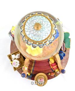 RARE VTG Disney Beauty And The Beast Musical Lighted Snowglobe Snow Water Globe