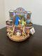 RARE VTG Disney Beauty and the Beast Library Double Snow Globe Music Box 90's