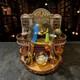 RARE VTG Disney Beauty and the Beast Library Double Snow Globe Music Box 90's