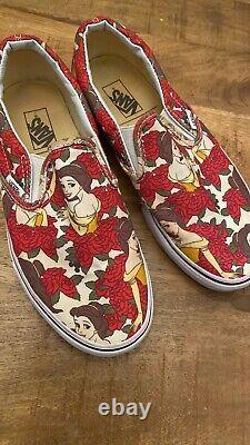 RARE Vans x Disney Belle Slip On Beauty and The Beast Women 8.5