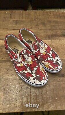 RARE Vans x Disney Belle Slip On Beauty and The Beast Women 8.5