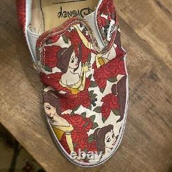 RARE Vans x Disney Belle Slip On Beauty and The Beast Women 8.5