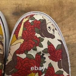 RARE Vans x Disney Belle Slip On Beauty and The Beast Women 8.5