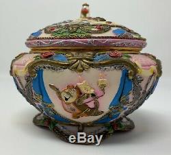 RARE! Vintage Disney Beauty And The Beast Musical Jewelry Box WithSpinning Belle