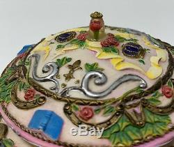 RARE! Vintage Disney Beauty And The Beast Musical Jewelry Box WithSpinning Belle