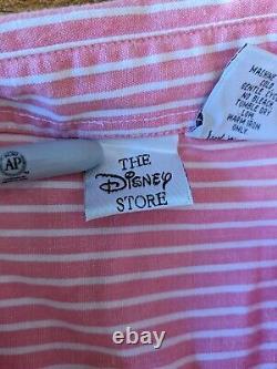 RARE! Vintage Disney Beauty and the Beast Striped Button Up Shirt Womens XL