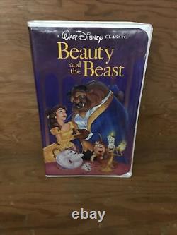 RARE Walt Disney's Beauty and The Beast VHS 1992 Black Diamond Christmas Lead 92