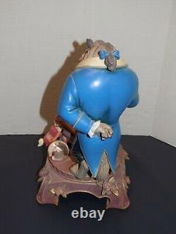 Rare Beautiful Disney 10th Anniversary Beauty & the Beast Figurine Snow Globe