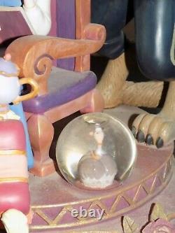 Rare Beautiful Disney 10th Anniversary Beauty & the Beast Figurine Snow Globe