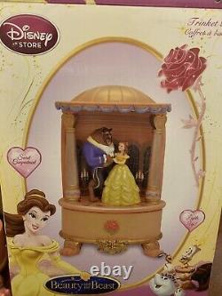 Rare Beauty And The Beast Disney Light Up Diorama Belle Trinket Box