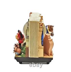 Rare DISNEY'S Belle Beauty and the Beast Double sided Book Snow Globe Music box