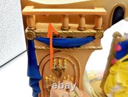 Rare DISNEY'S Belle Beauty and the Beast Double sided Book Snow Globe Music box