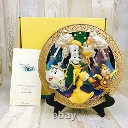 Rare Disney 3D Plate Beauty and the Beast Lumiere pot lady relief plate limited