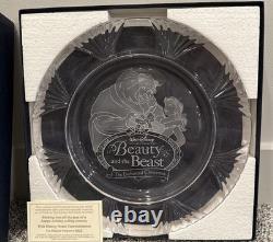 Rare Disney Beauty And The Beast, Enchanted Christmas 24% German Crystal Plate